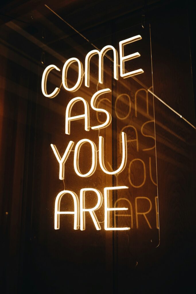 come as you are text _aleksey cherenkevich from unsplash